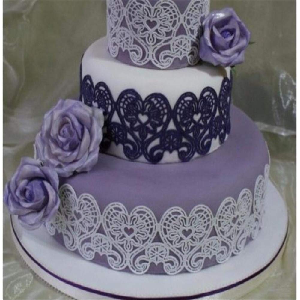 Fiore Motivo Silicone Pizzo Tappetino Stampo, Torta Decora Decorazione