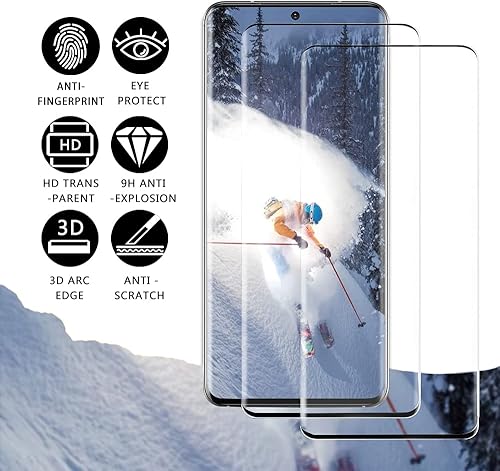 Paquete de 2+2 protectores de pantalla para Galaxy S21 Ultra, película de vidrio templado Ultra HD, resistente a los arañazos, cobertura completa