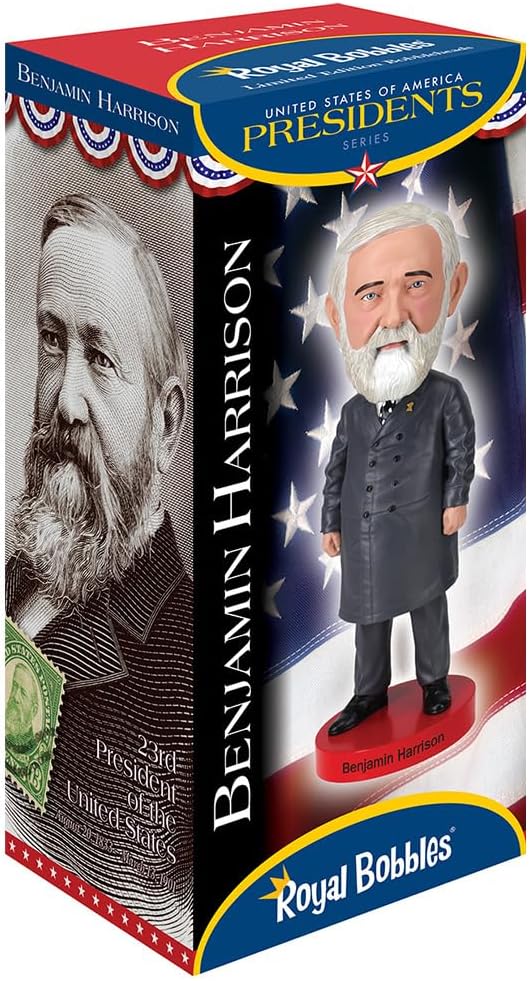 Royal Bobbles Benjamin Harrison 23rd President of The United States- Collectible Bobblehead Statue