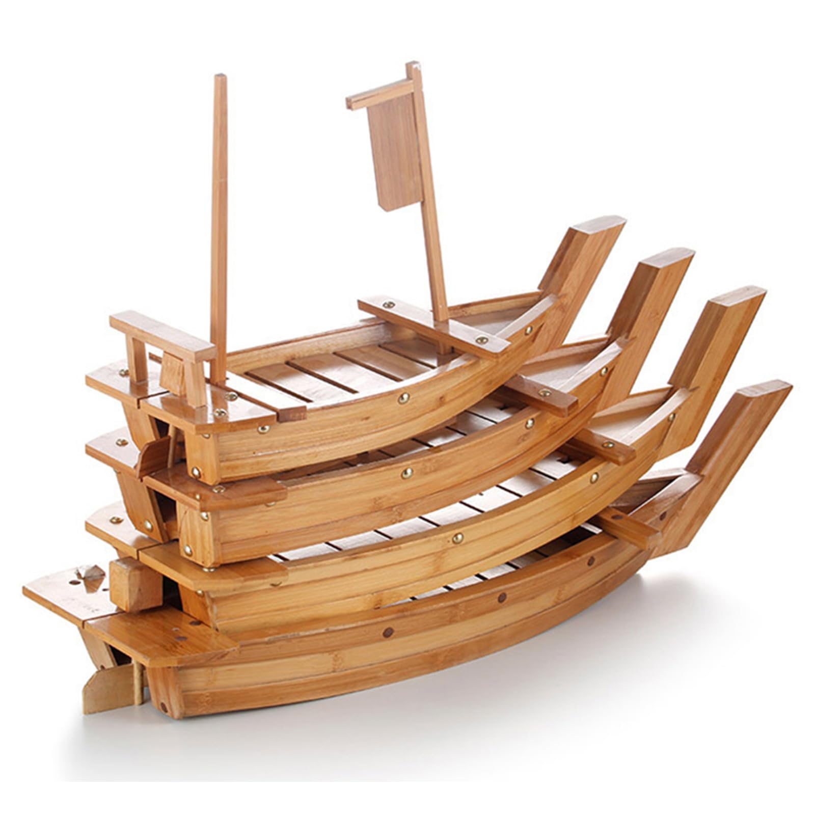 Plateau de Service en Bois pour sushis Japonais, 6 Tailles au Choix, Assiette à sushis en Bambou Naturel, Planche à Sashimi, Plateau de Service pour sushis, pour Restaurant ou Maison, 90 cm