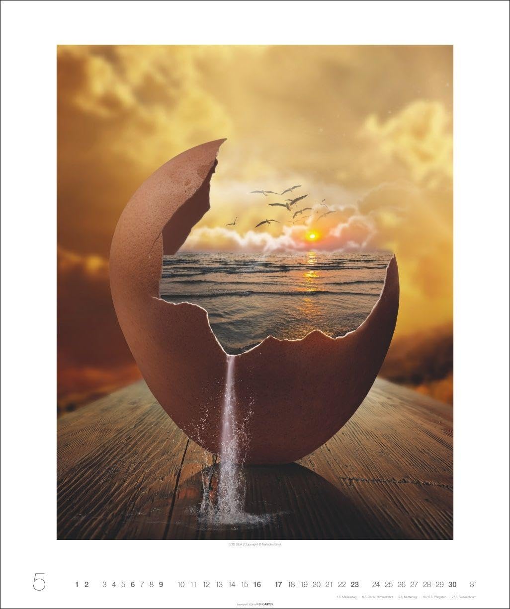 Surreale Welten Kalender 2027: Magische Fantasiewelten und surrealistische Kunstwerke der Digital-Künstlerin Natacha Einat in einem atemberaubend schönen Bildkalender (46 x 55 cm)