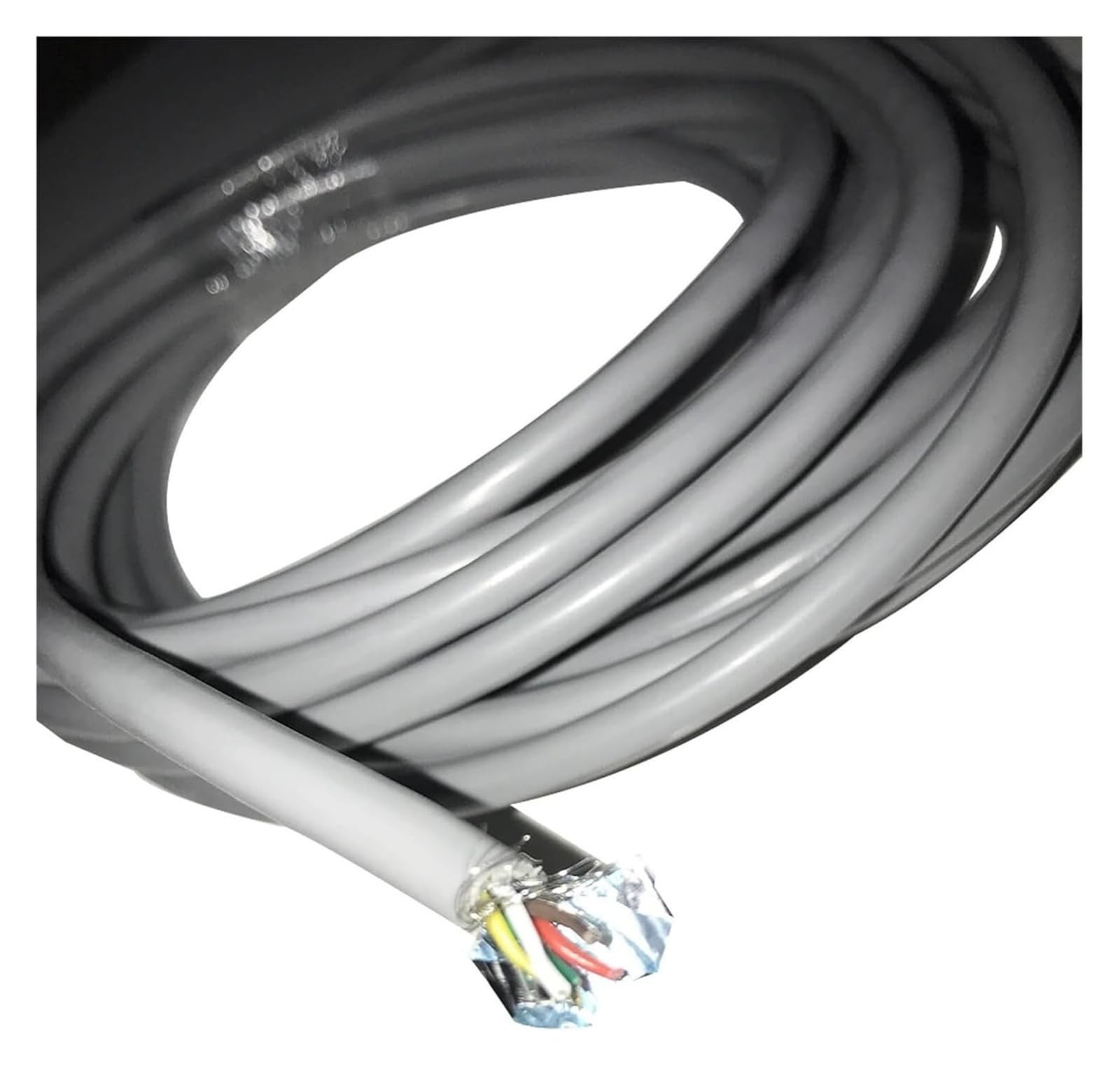 Cable de señal apantallado, Cable de Comunicación de Par Trenzado 15AWG 6x1.5mm2 PVC Gris 10m Cobre Estañado