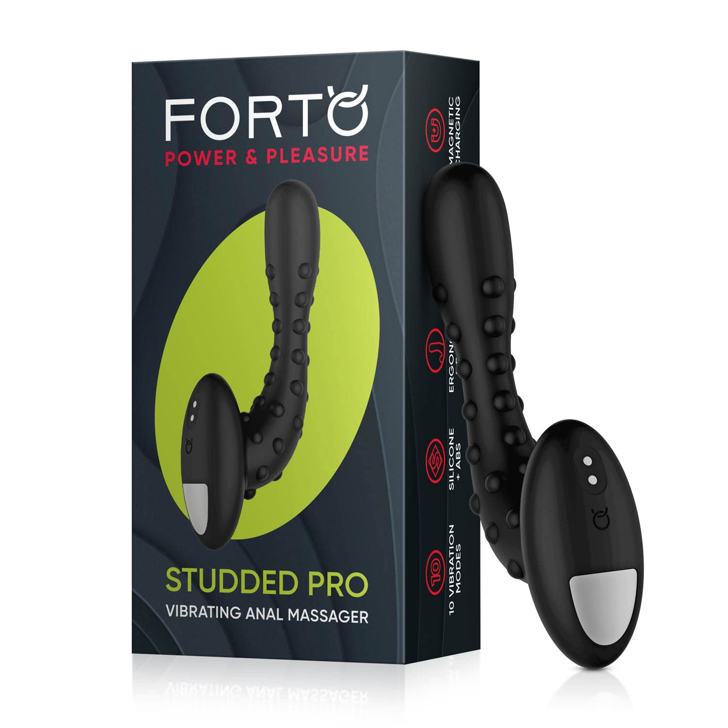 Amazon.com: Forto Studded Pro Male Anal Vibrator & Prostate Massager - P  Spot Vibrator with 10 Vibration Modes & Magnetic USB Charging - 100%  Waterproof Male Sex Toys (Black) : Health & Household
