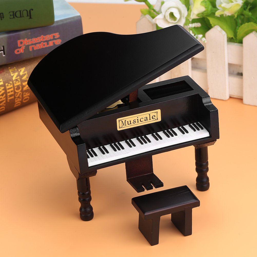 Spieluhr Klavier Music Box Clockwork Music Box Classic Grand Piano Form Design Qualität Bewegung feine Verarbeitung und Elegante Kreatives zum Valentinstag Gutes für Freunde