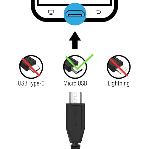 Miniatura 2 de Maeline Cable micro USB 2.0 A-macho a Micro B, cable de carga rápida, USB de alta velocidad, duradero, cable de carga para Android (1 paquete, 3