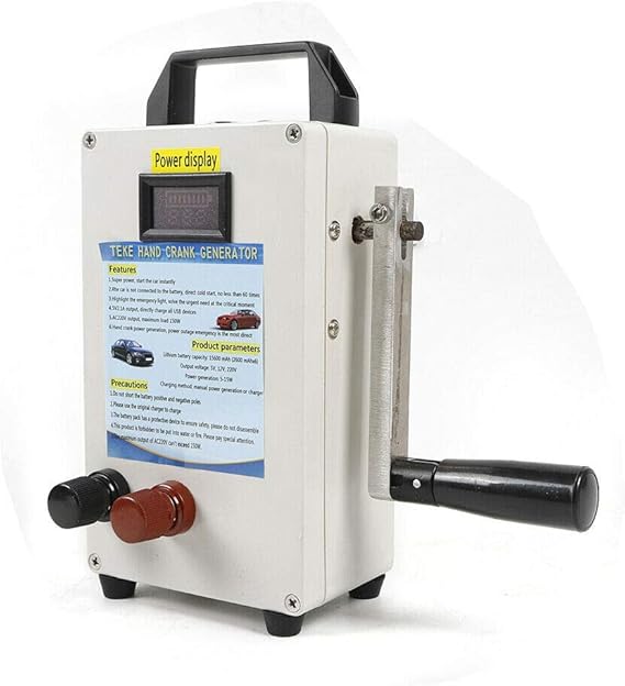 Hand Crank Generator w/Outlets USB Hand Powered Generator