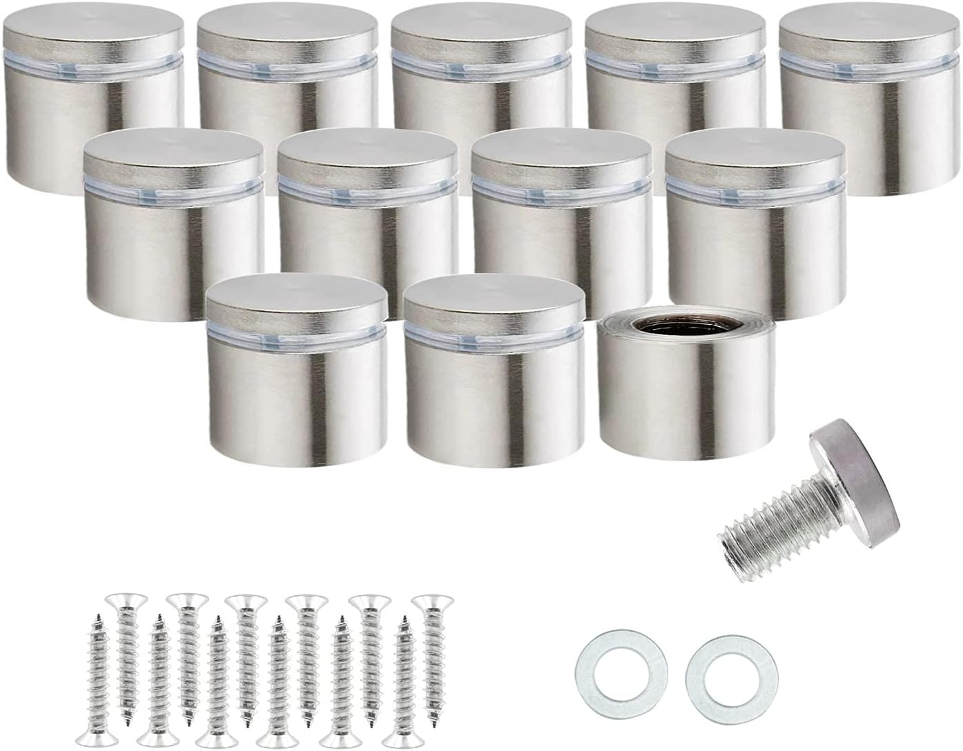 RuoFeng Stainless Steel Wall Mount Glass Standoff Holder Screw Nails