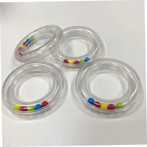 Miniatura 3 de VANZACK Sonajeros transparentes de mano para entrenamiento de ritmo musical, diseño compacto y seguro para sonidos relajantes, actividades de