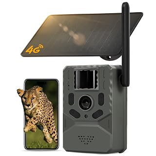 Cellular Trail Camera 4G Unlimited Data Plan Built-in SIM Card 2K Live Feed Game Camera 0.2s Trigger Solar Powered Trail Camera with Night Vision Motion Activated Waterproof IP66 - Amazon product rated Grade A