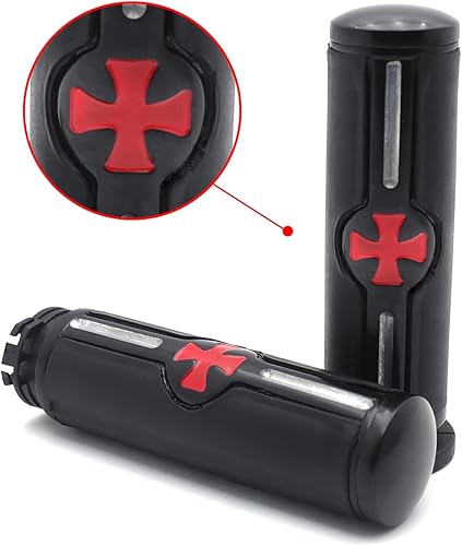 HTTMT MT291-021A - Agarraderas cruzadas para manillar de motocicleta de 0.984 in, 1 pulgada, compatibles con Harley 96-posterior VRSC, XL, XR, Dyna,