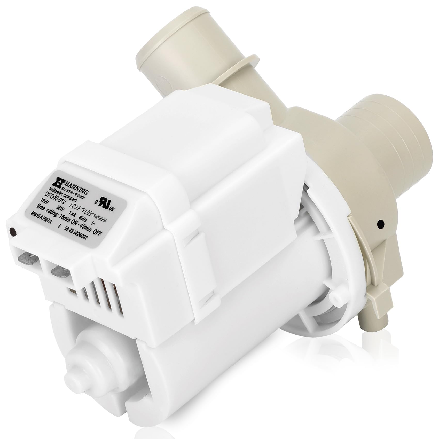 DP040-012 4681EA1007A 2649379 Washer Drain Pump Replacement (OEM) for LG WT1101CW, WT1201CV, WT1201CW, WT4870CW,WT1501CW, Kenmore 796.31513210,Part Number: 5859EA1004F, 5859EA1004P Drain Pump.