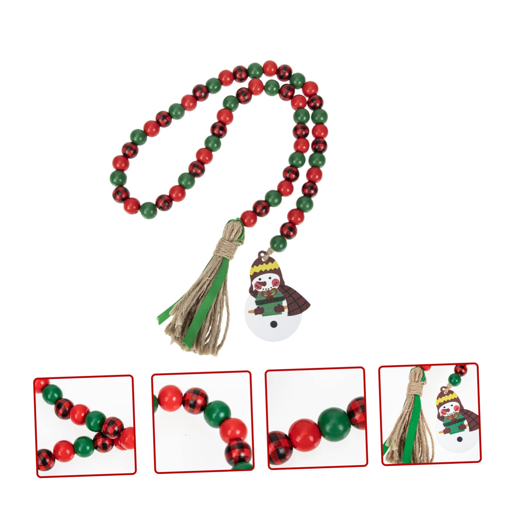 TOPBATHY 5 Stück Weihnachtsperlen Bunte Dekoration Weihnachtsparty Anhänger Perlengirlande Quastengirlande Wandhaken Dekorative Weihnachtsfeier Dekoration Seil Perlengirlande