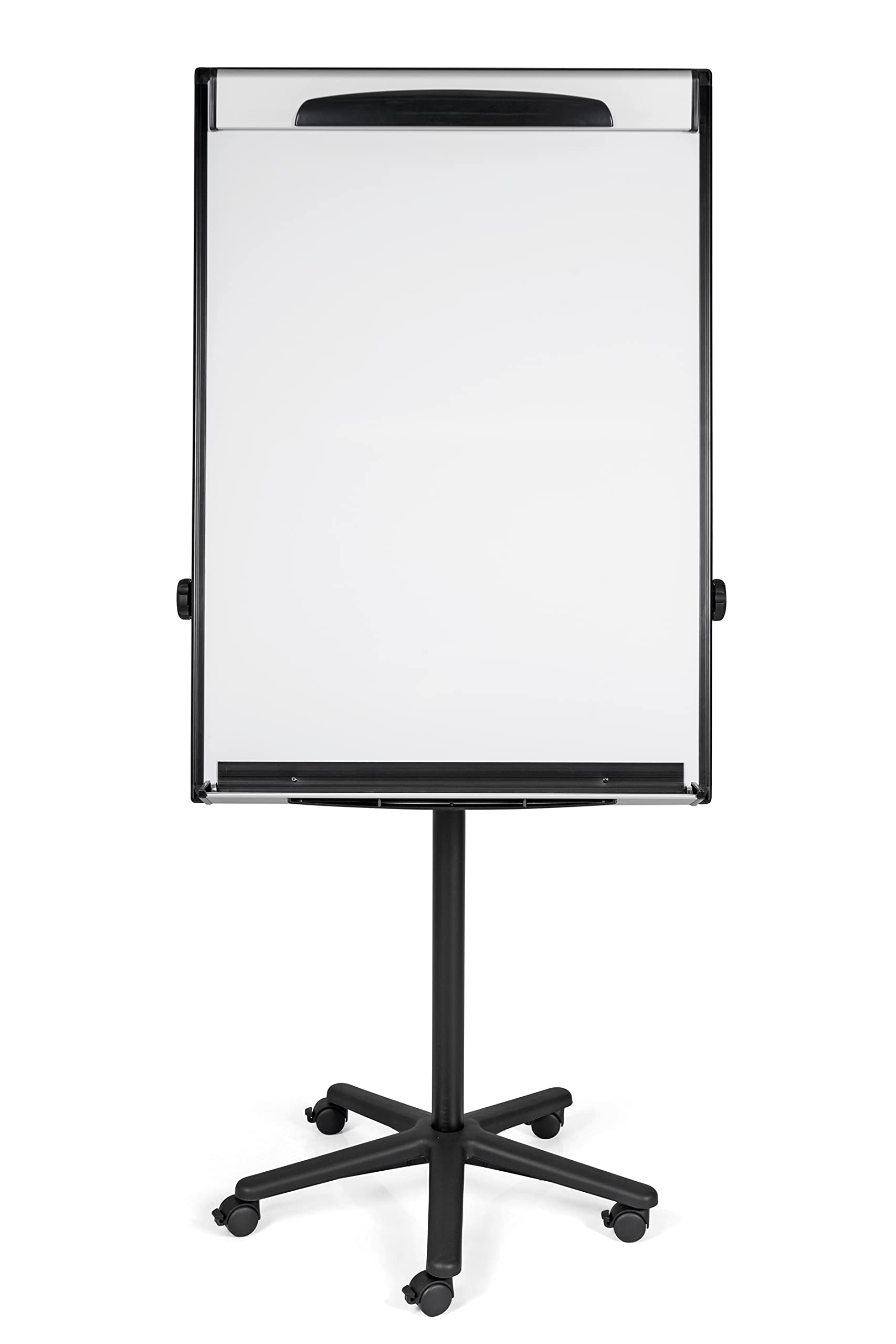 Bi-Office Design Pizarra Magnética con caballete móvil, marco negro, con brazos extensibles, 70 x 100 cm, para rotafolios