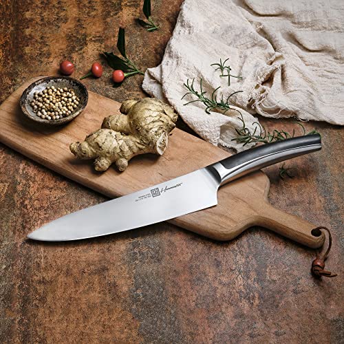 Hanmaster Chef Knife, 8-Inch German Steel Sharp Chefs Knife With Non-Slip Handle, Ideal Comfortable Grip Kitchen Knife For Home And Restaurants. #TOP5