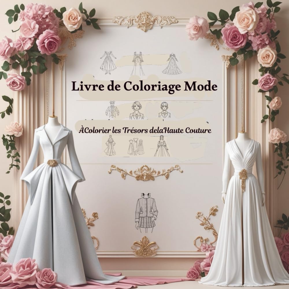 Livre de Coloriage Mode : À Colorier les Trésors de la Haute Couture