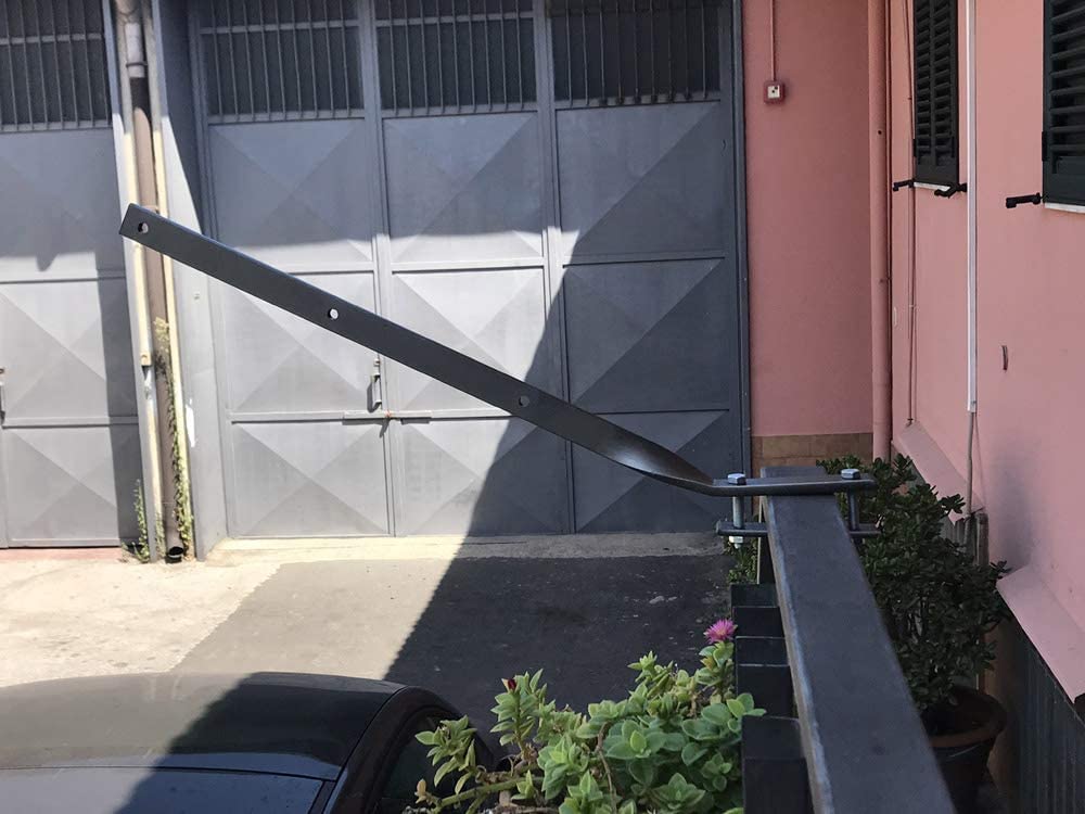 Kit Completo 2 Stendibiancheria per ringhiera balcone in ferro rigido stendibiancheria barra asciugatrice + 20mt filo verde + morsetti e tirandini