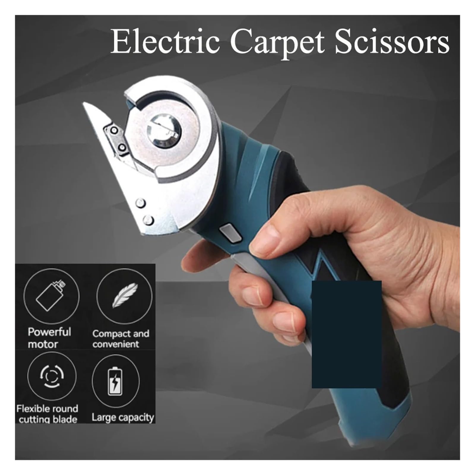 Tijeras eléctricas de 3,6 V for Tela, Corte de Cuero, Mini Cortador inalámbrico, Hoja Redonda compacta a Medida for Manualidades y cartón