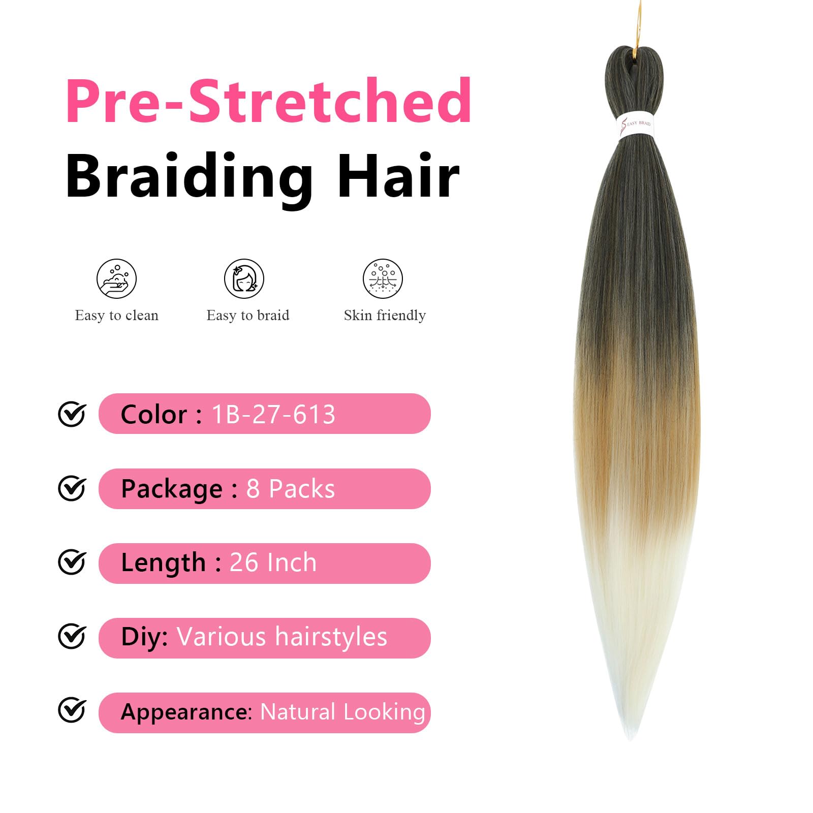 Easy Braid Pre stretched Braiding Hair Extensions - Image 3