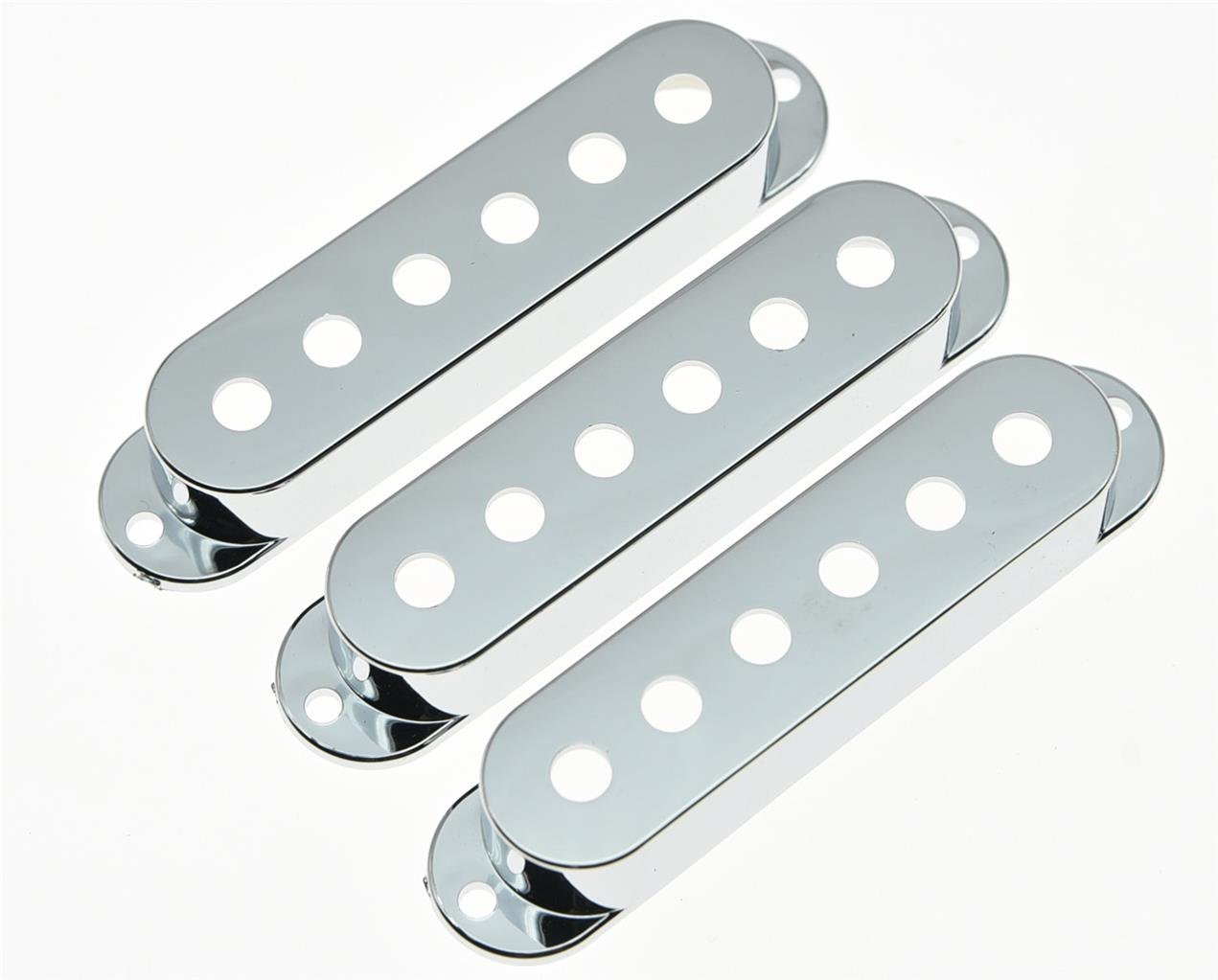 KAISH Pole ST Strat osłona na odbiornik gitarowy, tworzywo sztuczne chromowane, 50 mm, pojedyncza grzałka do Stratocaster, 3 sztuki