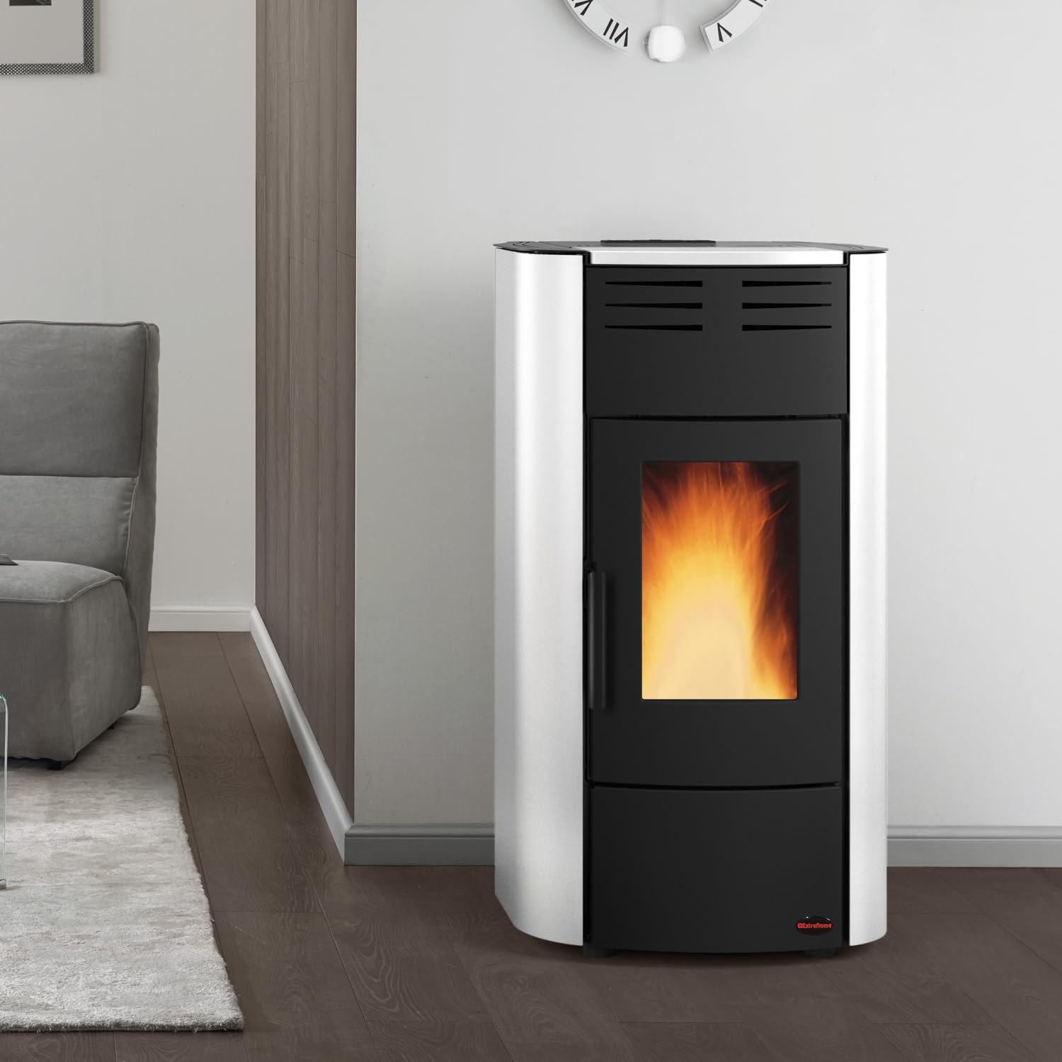 Termostufa a pellet extraflame raffaella idro h15 - bianco