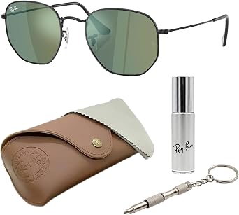 Ray-Ban RB3548N HEXAGONAL FLAT LENSES Sunglasses w/Official Eyewear Kit