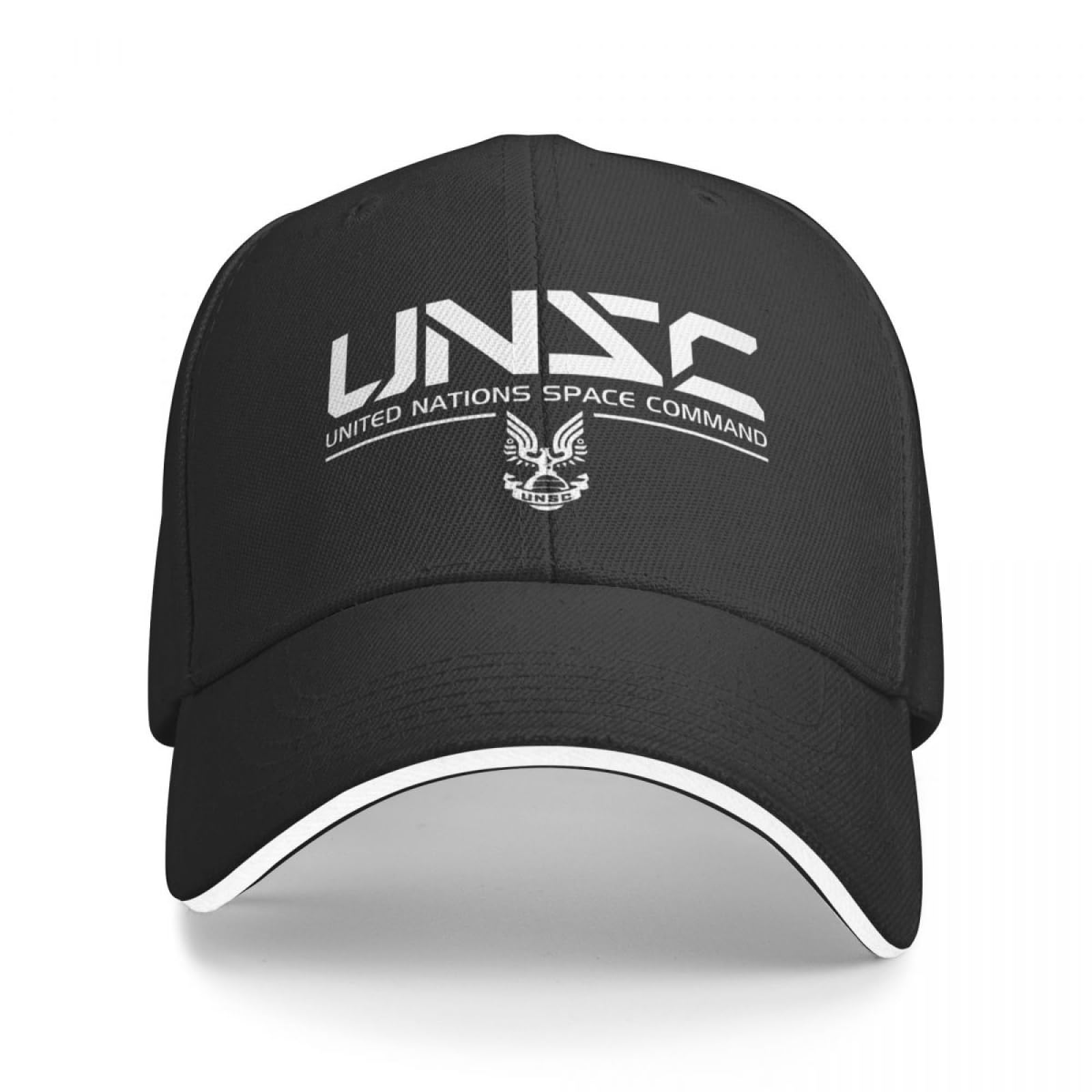 Cizieoe Unisex Black Baseball Cap Unsc Shirt White Tea Hat Icon