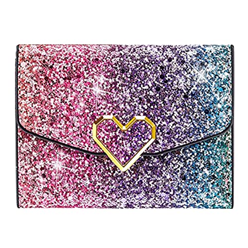 Rmcfly Petit portefeuille à paillettes multicolore Cover