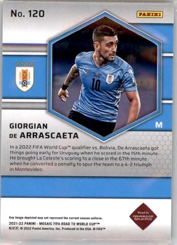 Miniatura 2 de 2021-22 PANINI MOSAIC FIFA #120 GIORGIAN DE ARRASCAETA URUGUAY FÚTBOL OFICIAL DE FÚTBOL