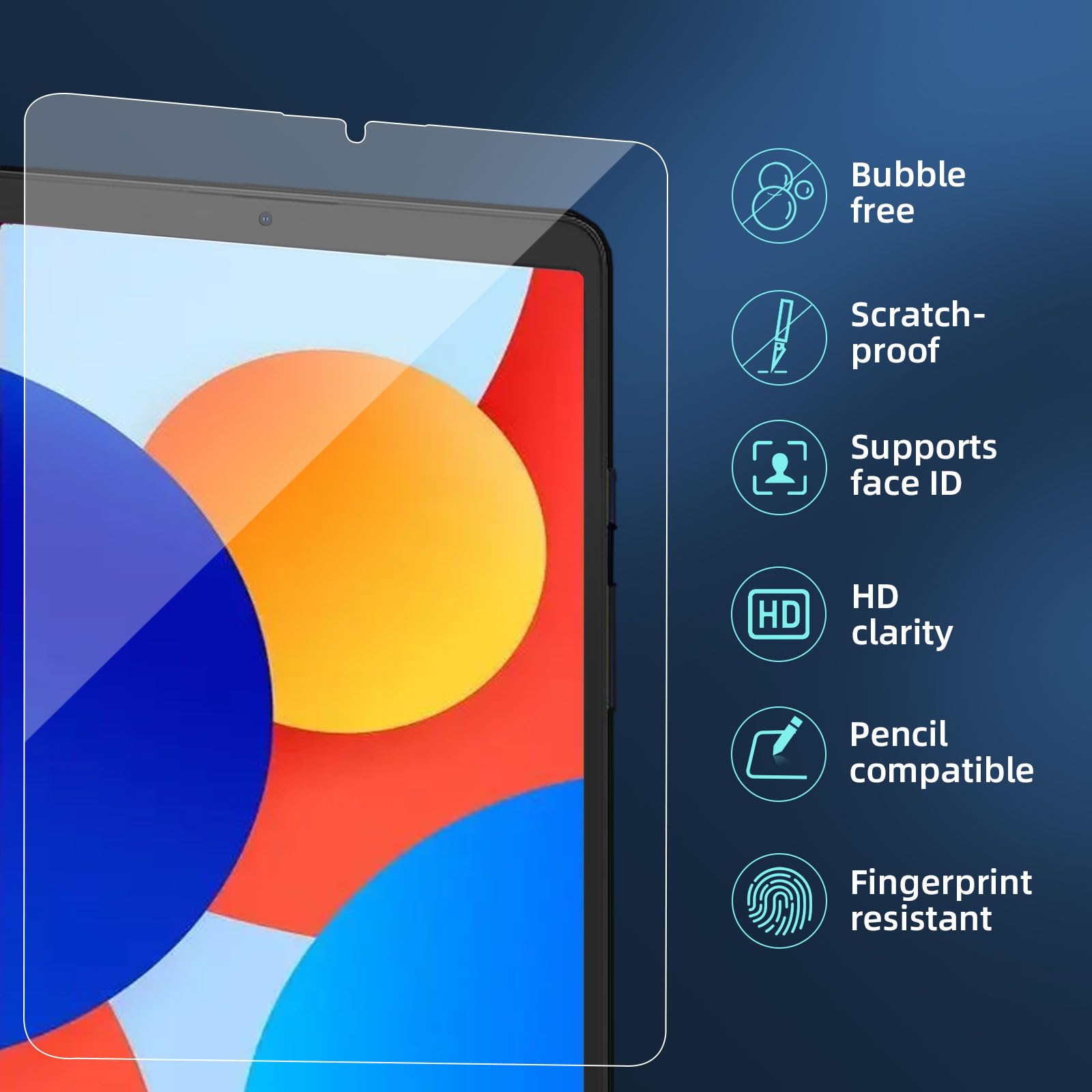 NEW'C Pellicola Protettiva Vetro Temperato per Xiaomi Redmi Pad SE 8.7 pollici 2024, Durezza 9H, 0,33mm Ultra Trasparente