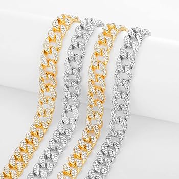 Amazon.com: Iced Out Hip Hop Necklace Small Jewelry Gold