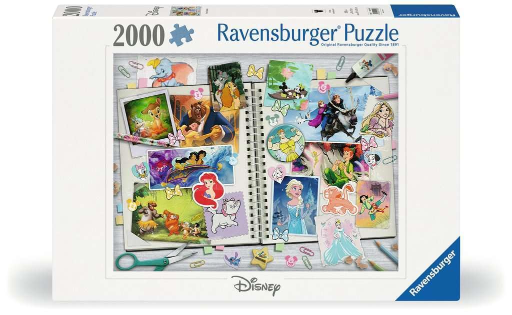 Ravensburger Puzzle pour Adultes - 12001556 Disney Scrapbook - 2000 pièces pour Adultes et Enfants de 14 Ans et Plus