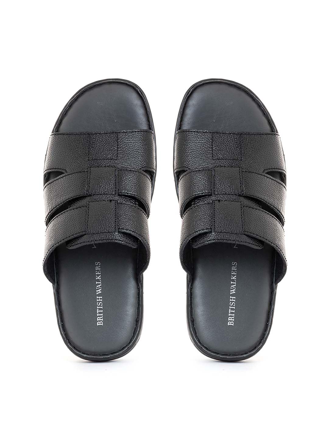 Khadims British Walkers Black Leather Mule Slip On Sandal for Men (5053166) (B0CXSYCY8R) Amazon Price History, Amazon Price Tracker
