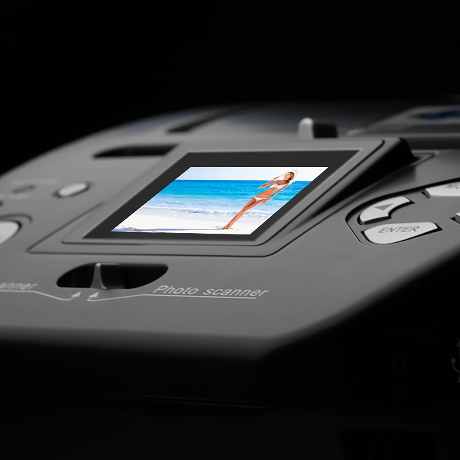 Scanner Per Pellicole Fotografiche Digitali, Scanner Per Diapositive Negative Da 16 MP, Converte Foto Di Pellicole E Biglietti Da Visita, Scansiona Con Un Solo Tocco E Digitalizza I Tuoi Ricordi