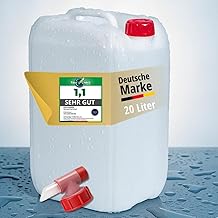 STAHLMANN Wasserkanister mit Auslaufhahn & Schraubdeckel – Wasserhahn 20 L BPA-frei, lebensmittelecht, stapelbar – tragbarer Wasserbehälter für Lebensmittel & Industrie – Made in Germany (20 Liter)