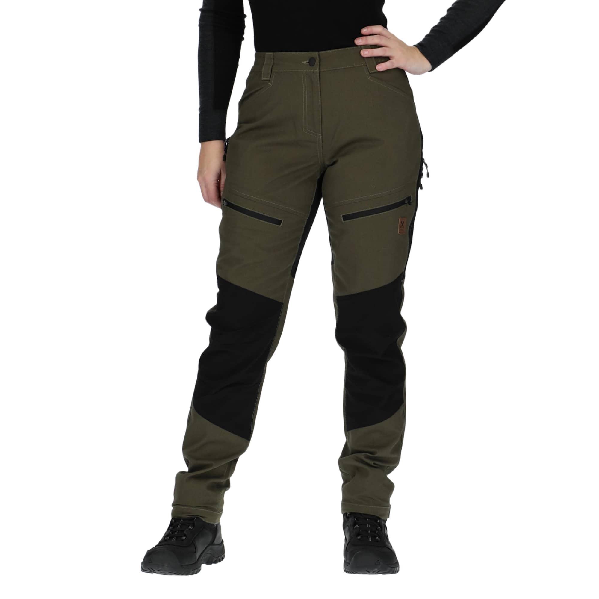 X-Trail Pantalon Outdoor pour Femme Résistant à l'eau, Coupe-Vent et avec Ouvertures de Jambe Réglables