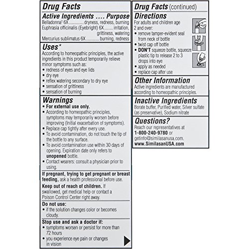 Similasan Complete Eye Relief Eye Drops Bottle, For Temporary Relief From Red Eyes, Dry Eyes, Burning Eyes, Watery Eyes, 0.33 Fl Oz (Pack Of 2) #TOP6