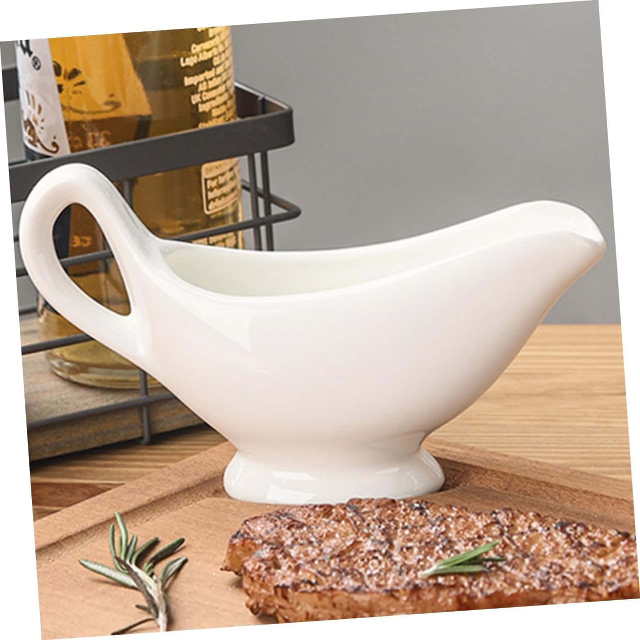 2pcs Ceramic Gravy Cup Multi-functional Sauce Boat for Individual Portions Family Sharing for Sauce Dipping and Ketchup for Restaurant and Home Use