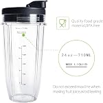 24OZ Replacement Parts for Ninja, QT 2Pack Replacement Cups with Sip & Seal Lids,710ML(24oz) Measuring Scale Cup Mug, FIT for Nutri Ninja Auto IQ Series Blenders BL450 BL480 BN401 BN801