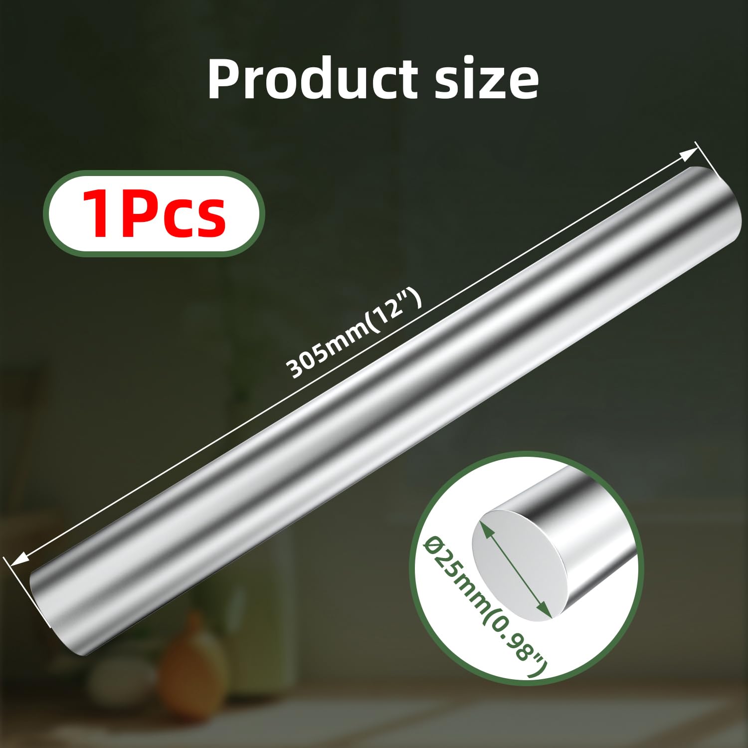 1Pcs Aluminum Round Bar 6061 T651 Solid Aluminum Round Bar, Length 12 Inch (305mm), Dia 1 Inch (25mm), Round Aluminum Bar for Industrial and DIY Crafts
