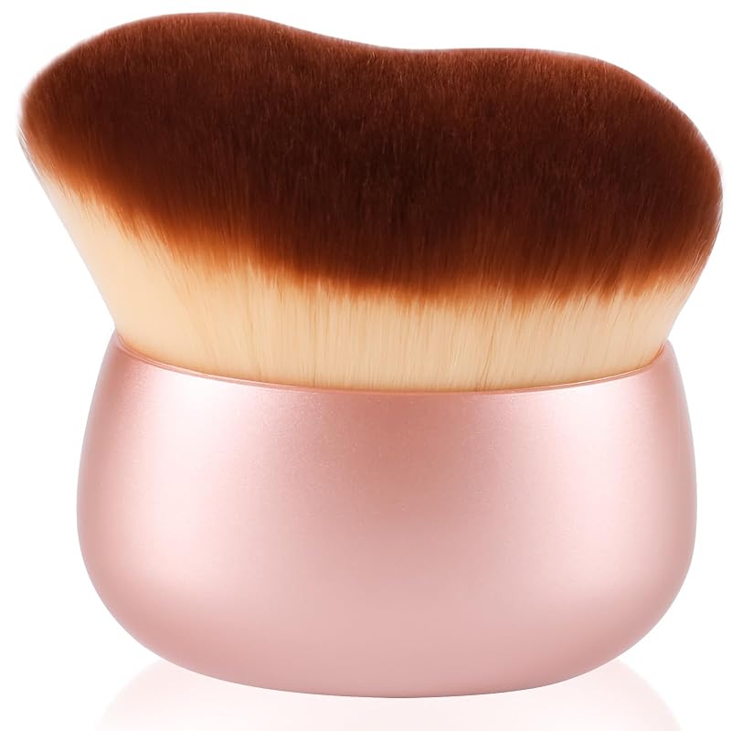 Pincel Kabuki Oval para Maquiagem Corporal BeeYoYe, Rosa, BYYMGT01