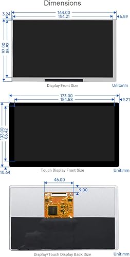Miniatura 8 de waveshare Pantalla integrada IPS de 7 pulgadas compatible con Raspberry Pi 5/4B/3B+/3B/2B/B+/A+/A+/Zero/Zero W/WH/Zero 2W Soporta Jetson Nano y