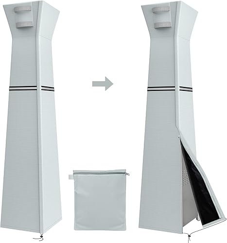 Top Hill Pyramid - Funda para calentador de patio cubierta impermeable con cremallera diseñada con bolsa de almacenamiento cubierta de calentador de
