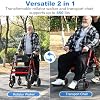 Walkers for Seniors 2 in 1 Wheelchair Combo, 450 lb Foldable Rollator Transport Chair with Seat, Heavy Duty Rolling Walker 10 Wheels for All Terrain, Red