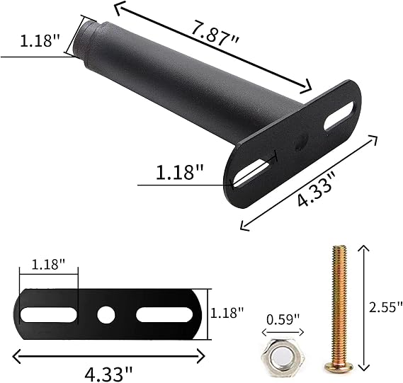 2Pcs 7-13inch Adjustable Bed Legs, Black Metal furniture legs | Stainless steel sofa legs, non-slip, scratch-resistant, height adjustable, sturdy, no noise, for bed, cabinet, furniture