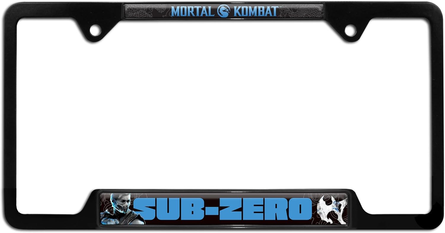 Elektroplate Mortal Kombat Sub-Zero License Plate Frame Black