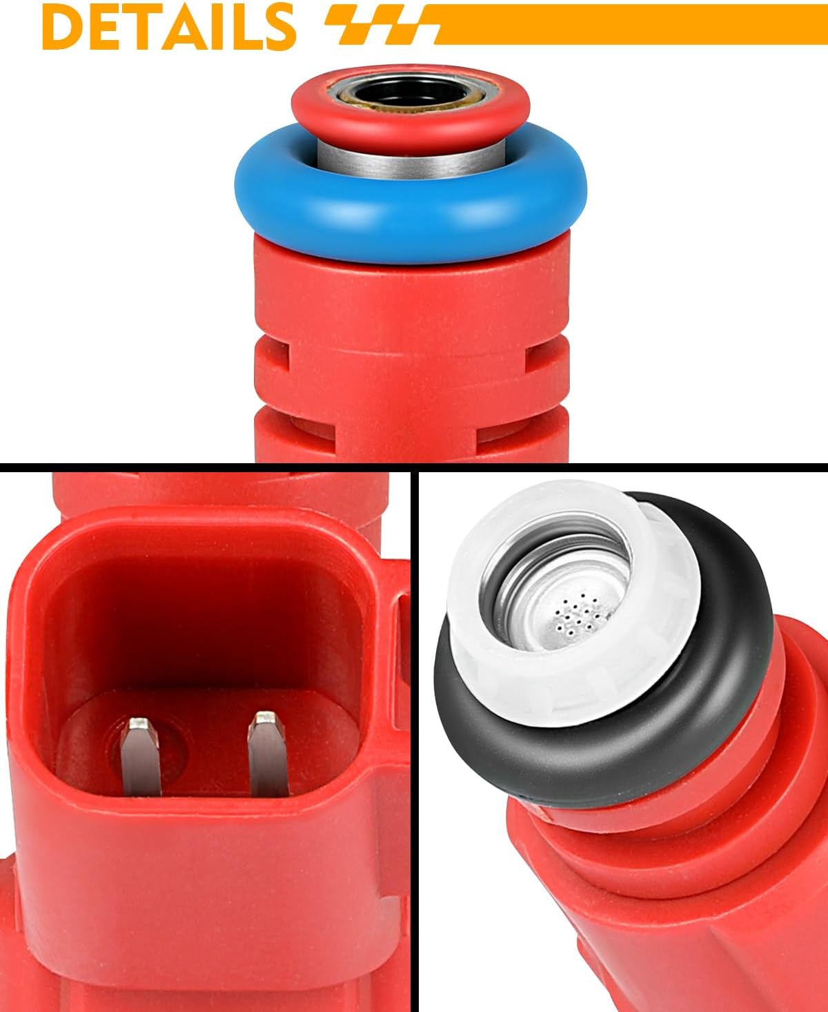 Fuel Injectors 4.0L Fit For:-Jeep Cherokee Grand Cherokee 1999 2000 2001 2002 2003 2004 Wrangler 1999 2000 2001 2002 2003 2004 Cherokee 1999 2000 2001 Replace OE# 0280156161 81212128 (6 Pack)