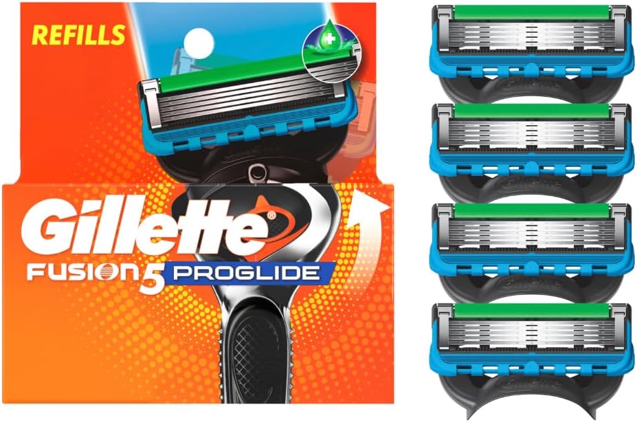 Gillette ProGlide Razor Refills for Men, 4 Razor Blade Refills