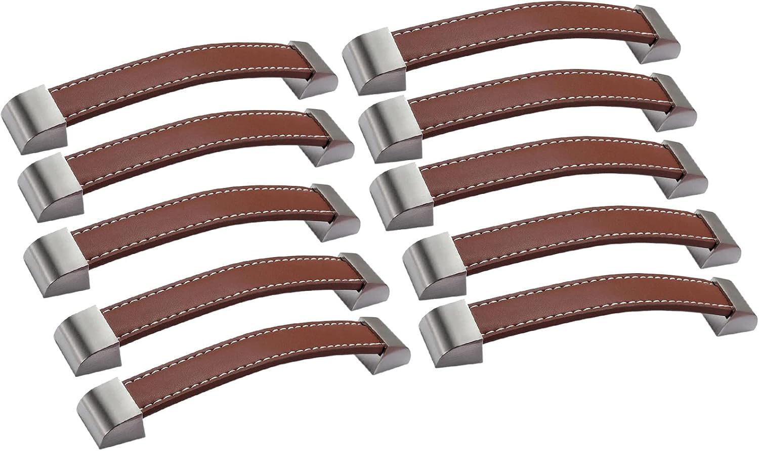 Kuayeocf 10Pcs Drawers Pull Modern Cabinet Kitchen Handles Pulls Knobs For Door Cabinets Wardrobe(,Hole Distance160mm)