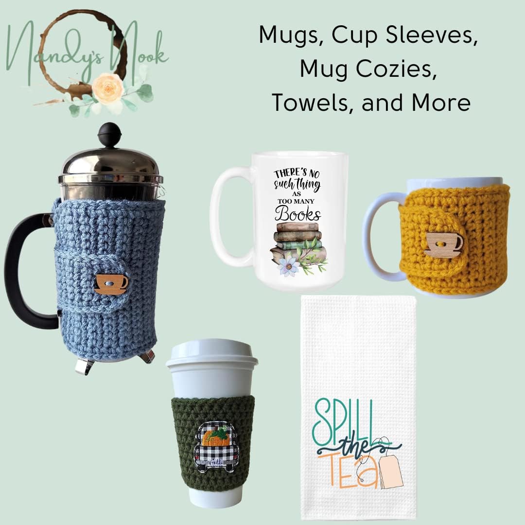 Spill the Tea Waffle Weave Tea Towel | Kitchen Towel | Housewarming Gift | Fall Autumn Season Dish Towel | Friend Birthday Gift
