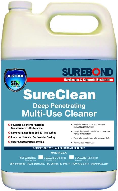 SEK Surebond SureClean G Deep Penetrating Multi-Use Cleaner, Water-Based Alkaline Chelate Buffered, COLORLESS